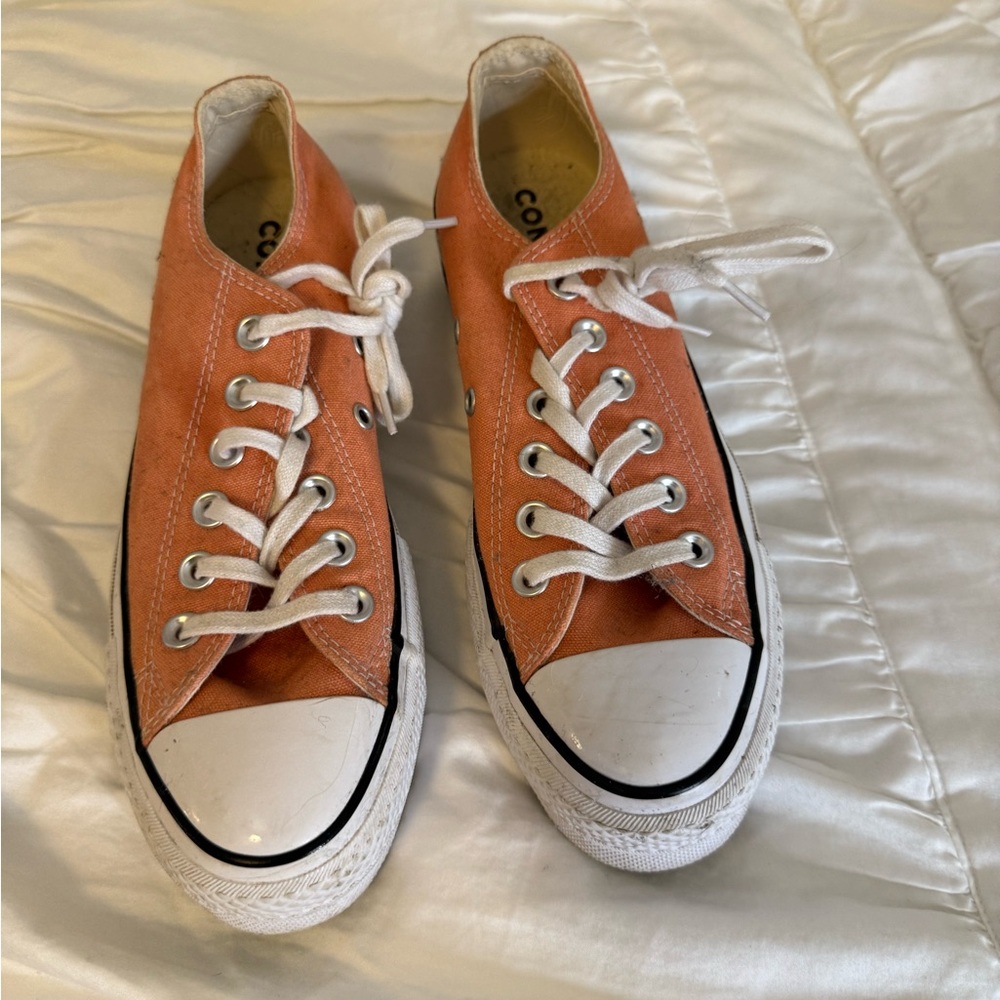 Converse Vibrant Orange Low-Top Sneakers